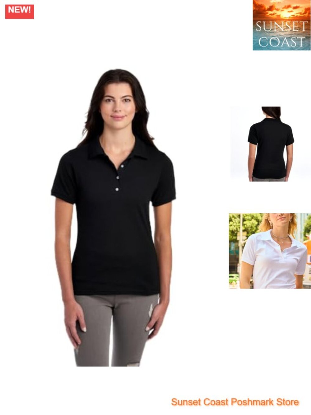 Women's Dri Power Cotton Blend Short Sleeve Polo Shirt, Moisture Wicking